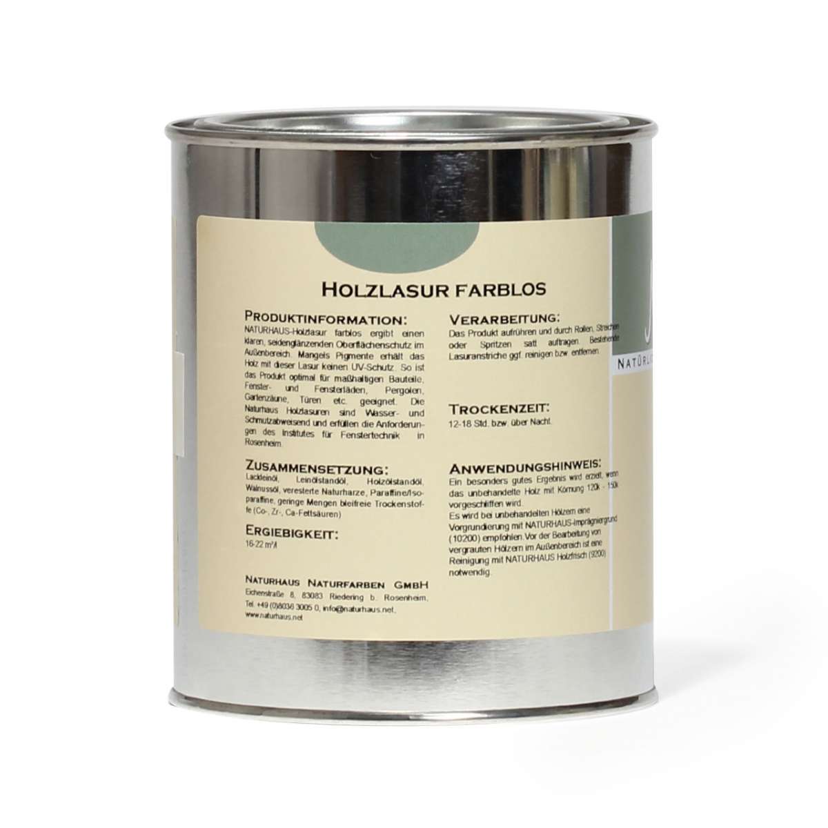 NATURHAUS Holzlasur für Außen Anthrazit deckend | Naturhaus direkt